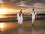 sunset photo at Hawaii Wedding